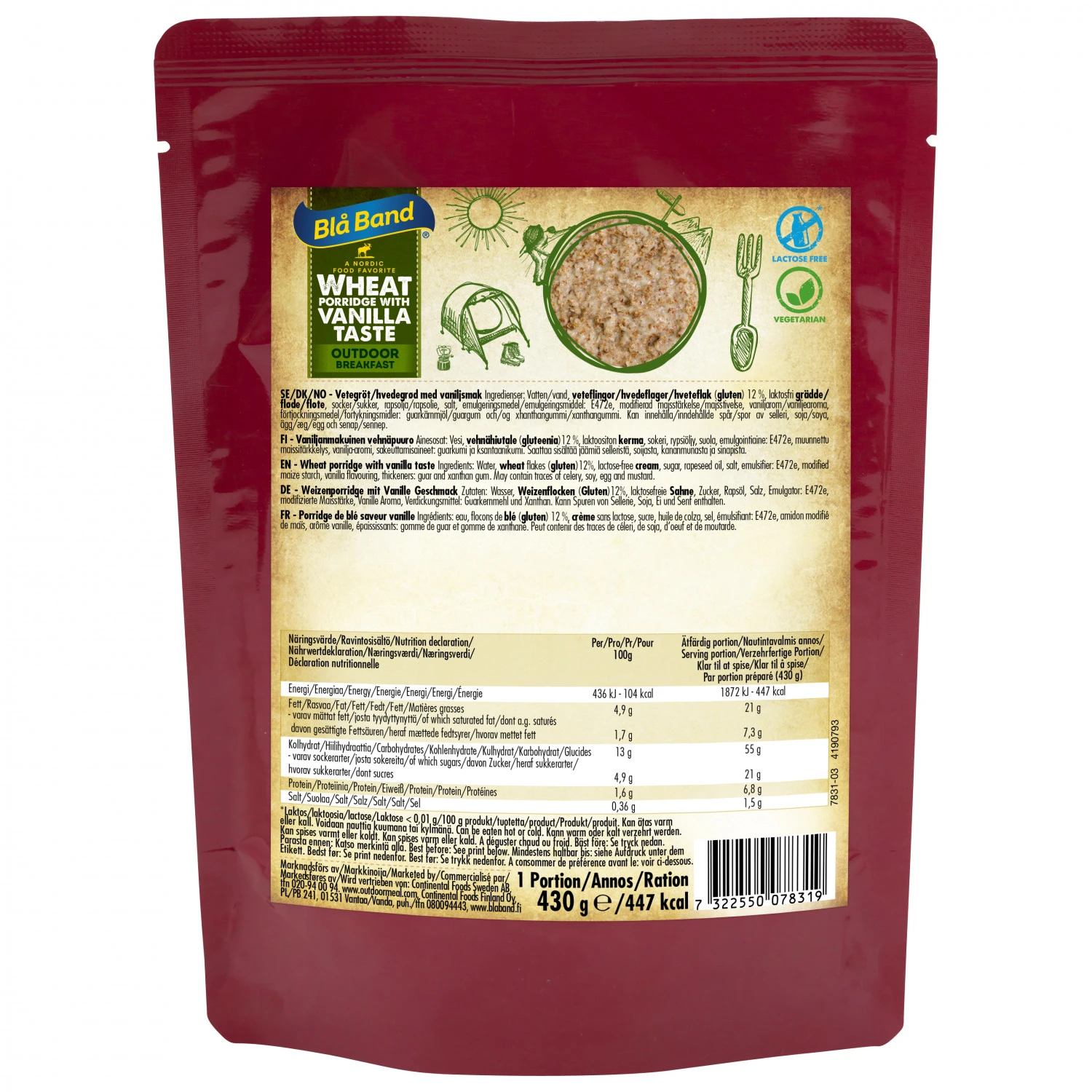 Wheat Porridge With Vanilla Taste 3 Wheat Porridge With Vanilla Taste