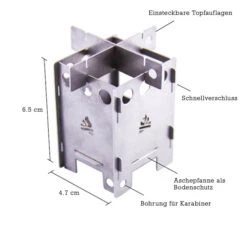 EDCBox - Trockenbrennstoffkocher -Outwell Verkaufs-Shop bushcraft essentials edcbox trockenbrennstoffkocher detail 3