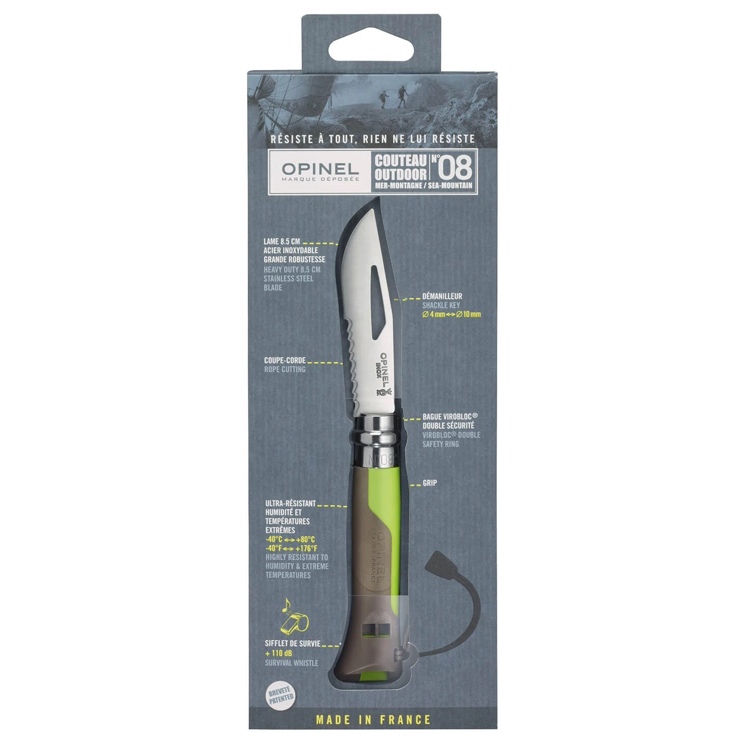 Opinel Outdoormesser No 08 (8,2 Cm) - Messer 5 Opinel Outdoormesser No 08 (8,2 Cm) - Messer – Bild 3