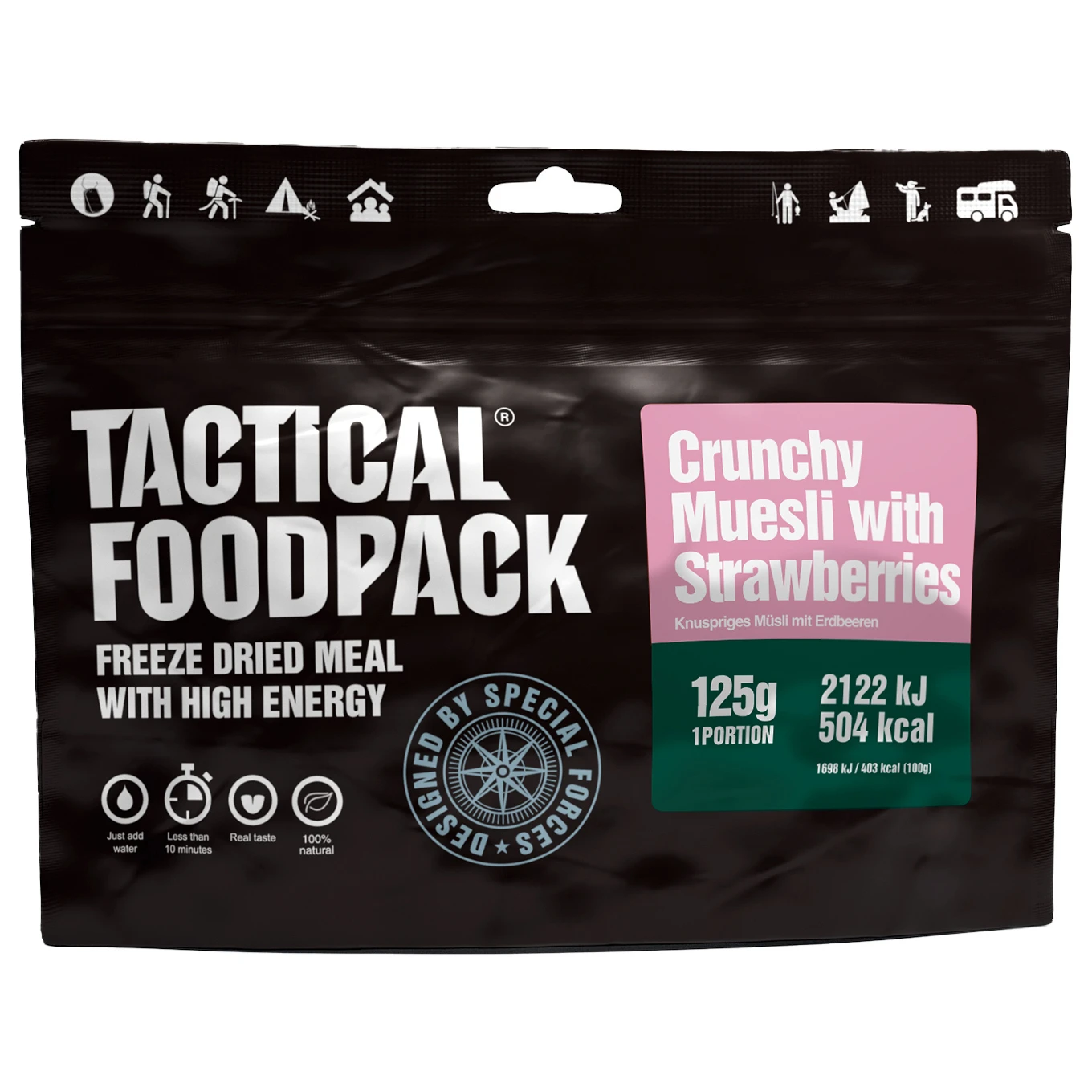 Tactical Foodpack Crunchy Muesli With Strawberries 3 Tactical Foodpack Crunchy Muesli With Strawberries