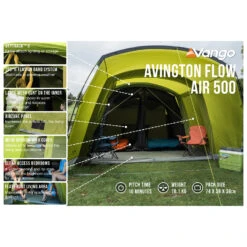 Vango Avington Flow Air 500 - Gruppenzelt -Outwell Verkaufs-Shop vango avington flow air 500 gruppenzelt detail 10