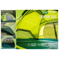 Vango Tryfan 300 - 3-Personen Zelt -Outwell Verkaufs-Shop vango tryfan 300 3 personen zelt detail 3