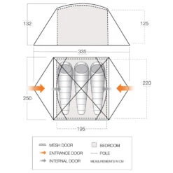 Vango Tryfan 300 - 3-Personen Zelt -Outwell Verkaufs-Shop vango tryfan 300 3 personen zelt detail 7